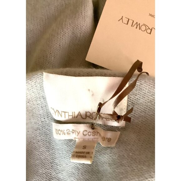NWT Cynthia Rowley Womens Mint 2-Ply 100% Cashmere Sweater S - Picture 6 of 8